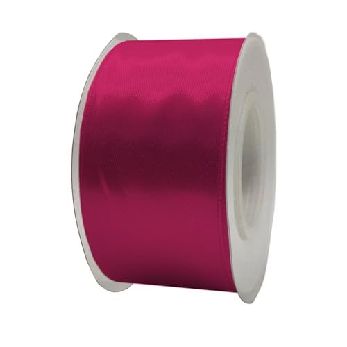 Satinband, 40 mm x 22 m, Geschenkband, Satinband, Geschenkband, dekoratives Band, Stoff (FUCSIA, 4 cm x 22 m) von HOME SOLAZZIA