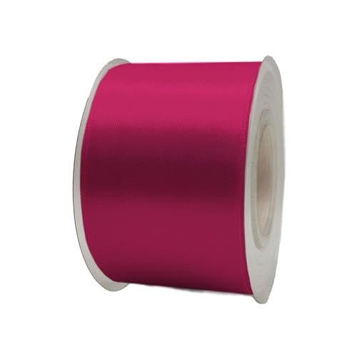 Satinband, 50 mm x 22 m, Geschenkband, Satinband, Geschenkband, dekoratives Band, Stoff (FUCSIA, 5 cm x 22 m) von HOME SOLAZZIA