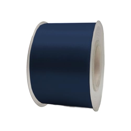 Satinband, 50 mm x 22 m, Geschenkband, Satinband, Geschenkband, dekoratives Band, Stoff (Marineblau, 5 cm x 22 m) von HOME SOLAZZIA