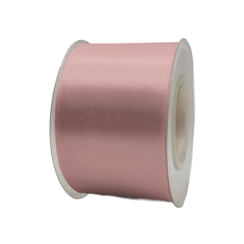 Satinband, 50 mm x 22 m, Geschenkband, Satinband, Geschenkband, dekoratives Band, Stoff (Rosa, 5 cm x 22 m) von HOME SOLAZZIA