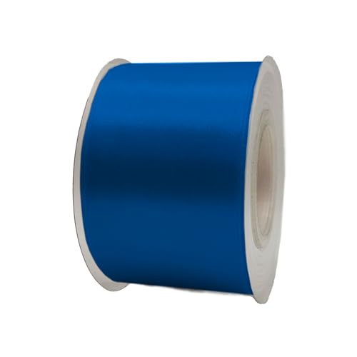 Satinband, 50 mm x 22 m, Geschenkband, Satinband, Geschenkband, dekoratives Band, Stoff (blau, 5 cm x 22 m) von HOME SOLAZZIA