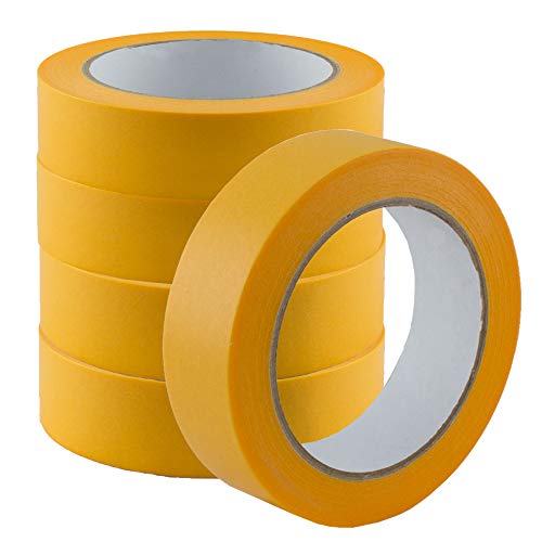 HOMEFACTO:RI Tools 5er Pack Goldband Abdeckband Klebeband Kreppband 30mm x 50m von BFYSYO