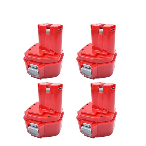 HOMEWQ Ersatzakku kompatibel mit Makita 12 V 3,0 Ah/4,0 Ah NiMH wiederaufladbarer Akku Elektrowerkzeuge Bateria PA12 1220 1222 1235 1233S 6271D L50(4PACK 4.0Ah) von HOMEWQ