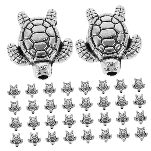 HOMFAMINI 100 Stück Schildkröten Perlen Perlen Schmuckherstellung Perlen Schildkröten Charms Für Die Schmuckherstellung Armband Perlen Schildkröten Abstandshalter Perlen DIY Zubehör von HOMFAMINI
