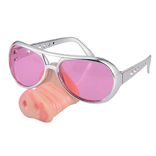 HOMFAMINI 2 Stück Schweinenase Partybrille Lustige Brille Cosplay Partybrille Schweinenase Brille von HOMFAMINI