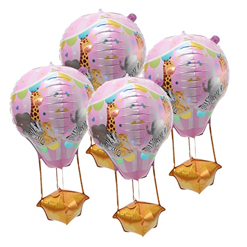 HOMFAMINI 4 Stück Heißluftballon Partygeschenke Kindergeburtstagsballons Festival Ballonparty Aluminiumfolienballons Dekorative Ballons Partyballons Partybedarf Ballons Dekor von HOMFAMINI