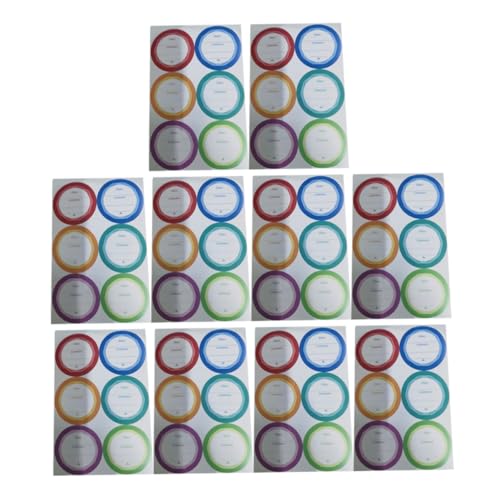 HOMFAMINI 60 Stück Datumsetikettenaufkleber Multifunktionale Flaschenaufkleber Datumsetiketten Für Das Büro Praktische Etikettenaufkleber Etikettenaufkleber Für Das Büro von HOMFAMINI