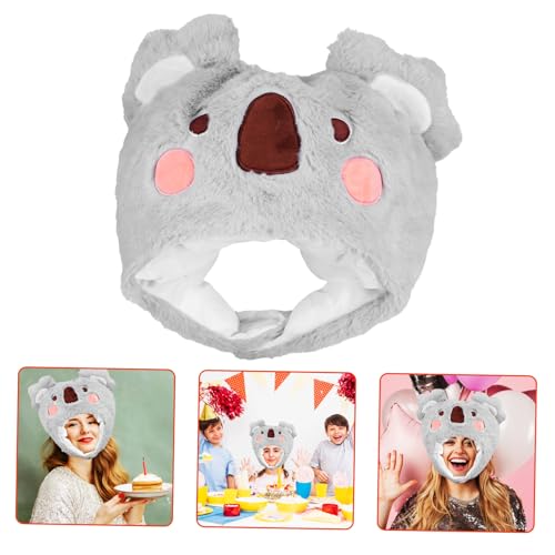 HOMFAMINI Koala Stirnband Hut Partyhut Requisite Plüschhut Plüsch Kopfbedeckung Kostümhut Partygeschenk Party Koala Kopfschmuck Kostüm Partyhut Festival Kopfbedeckung Koala von HOMFAMINI