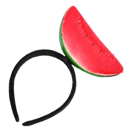 HOMFAMINI Wassermelonen Stirnband Kostüm Stirnbänder Wassermelonen Kopfschmuck Hawaiianischer Kopfschmuck Wassermelonen Partyzubehör Party Kopfschmuck Niedliches Stirnband Party von HOMFAMINI