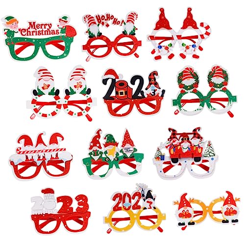 HOMOBABE 12 Stück Brillenverzierung Weihnachtsbrille Requisiten für Weihnachtsfotos Weihnachtsfeierbrille Gläser Party-Brillengestelle Party-Brillen-Requisiten Filzstoff HOMOBABE 12 Stück Brillenverzierung Weihnachtsbrille Requisiten für Weihnachtsfotos Weihnachtsfeierbrille Gläser Party-Brillengestelle Party-Brillen-Requisiten Filzstoff von HOMOBABE