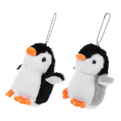 HOMOBABE 2 Stück Pinguin Puppenanhänger Süßer Schlüsselanhänger Stofftier Schlüsselanhänger Autoschlüsselanhänger Flauschiger Schlüsselanhänger Kleine Stofftiere Taschenanhänger von HOMOBABE