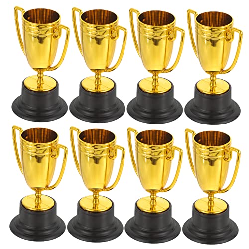 HOMOBABE 8 Teilige Trophäendekoration Kinderwettbewerbspreis Mini Trophäenbecher Mini Goldtrophäe Partygeschenk Team Partygeschenke Für Klassenzimmerpreise Wiederverwendbar von HOMOBABE