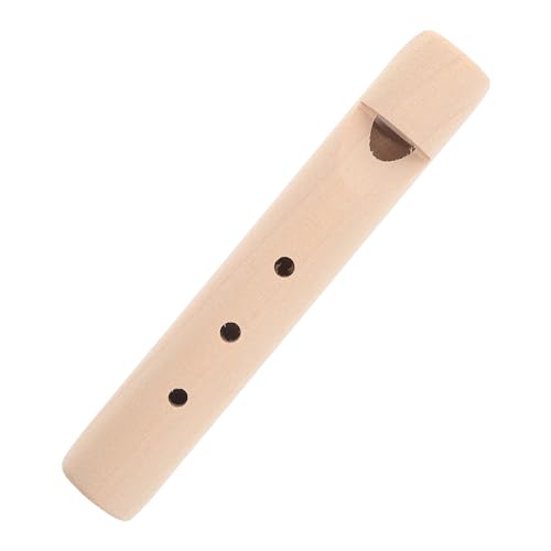 HOMOBABE Holzpfeife DIY Unlackiert Musikinstrument Mundpfeife Für Lustige Pfeife Orff Instrument Originalfarbe von HOMOBABE