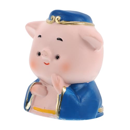 HOMOBABE Miniatur-schweinchen-ornament, Dekorative Schweinchen-figur Aus Kunstharz, Dekorative Tisch-miniatur-schweinchen-statue, Modell Für Schreibtisch, Regaldekoration von HOMOBABE