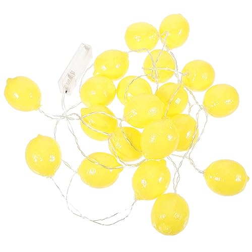 HOMOCONO 1 Saite LED-Ananas-Lichterkette Zitronenlicht Reben mit Lichtern Weinreben-Dekor Weindekorationen Obstdekor wandverkleidung Wand polsterung LED Lichter warme Lichter Plastik Yellow von HOMOCONO