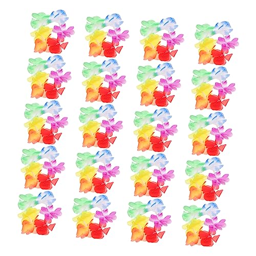 HOMOCONO 10 Paar Armband handgelenkbandage uhrenarmbänder hawaiianische Leis Handdekor im hawaiianischen Stil hawaiisch Hawaiianisches Handdekor Handverzierung Plastik Colorful von HOMOCONO