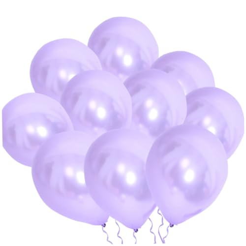 HOMOCONO 100 Stück Lavendel Latex Ballons Dekorationsballons Für Partys Festivals Und Feiern Zarte Farben Für Hochzeiten Und Geburtstagsfeiern von HOMOCONO