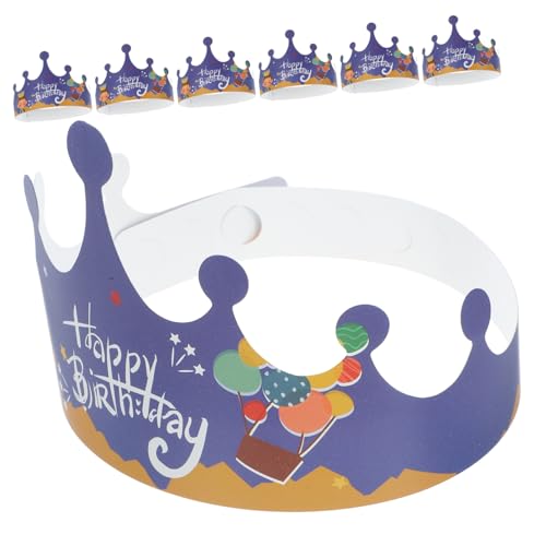 HOMOCONO Geburtstag Hut 100PCS Papier Crown Hüte Jungen Mädchen Anzahl Tag Hut Party Dekorationen von HOMOCONO