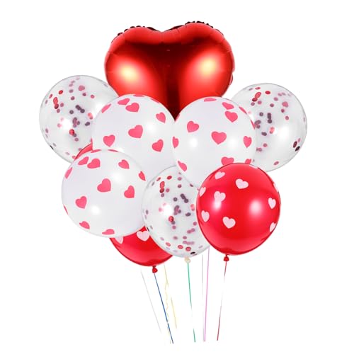 HOMOCONO 10er Set Herzballons Und Dekorative Latexballons Für Hochzeiten Valentinstag Und Partys Partybedarf Und Hochzeitsdeko von HOMOCONO