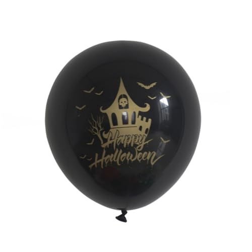 HOMOCONO 15 Teiliges Halloween Luftballon Set Aus Bedrucktem Latex Inklusive Dekorativen Konfetti Luftballons Ideal Für Halloween Partys Feierlichkeiten Und Festliche Dekorationen von HOMOCONO