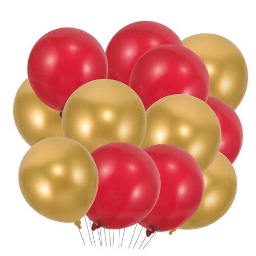 HOMOCONO Elegante Latexballons Für Hochzeiten Und Valentinstag Stilvolle Partydekoration Und Für Feste Und Veranstaltungen 100 Rote + 50 Goldene Ballons von HOMOCONO