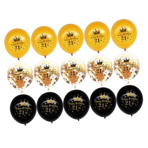 HOMOCONO Geburtstag Party Ballons Set Latex Ballons Mit Konfetti Für Festliche Anlässe Dekorative Ballons Für Geburtstagsfeiern Und Partys von HOMOCONO