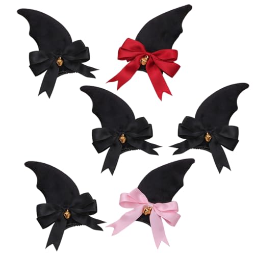 HOMOCONO 3 Paare kleine teufel haarspange Halloween dekorativer Kopfschmuck Haarnadeln aus Horn Clips halloween haarschmuck halloween kleidung Teufel Kopfschmuck Dekorative Haarspange Stoff von HOMOCONO