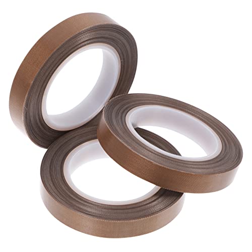 HOMOCONO 3 Rollen Hochtemperaturbeständiges Klebeband Industrie-Elektroband Rohrklebeband industrieklebeband insulation tape Hitzebeständiges Isolierband elektrisches Band Light Brown von HOMOCONO