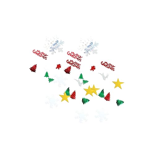 HOMOCONO 30g Weihnachtskonfetti Glitzernde Pailletten Schneeflocken Weihnachtsmann Und Hirsch Design DIY Deko Accessoires Für Zuhause Café Laden Und Bar PVC Dekorationen Für von HOMOCONO