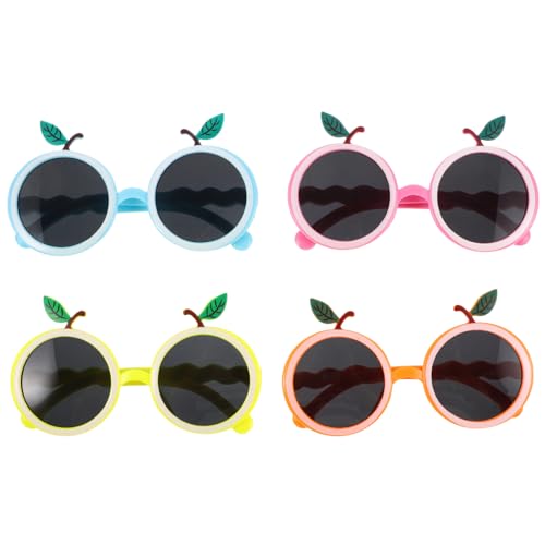 HOMOCONO 4 Stück Orangefarbene Sonnenbrillen Mit Hawaiianischem Kunststoff Sonnenbrillen Lustige Sonnenbrillen Dekorative Party Brillen Party Brillen Für Die Dekoration von HOMOCONO