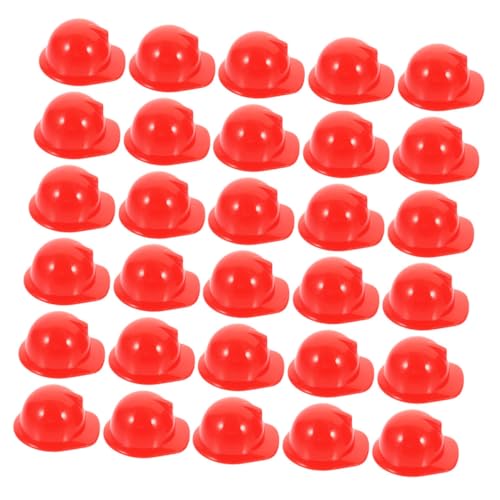 HOMOCONO 40st Mini-bauhut Puppe Verkleiden Sich Hüte Kleiner Puppenhut Mini-puppenhelme Miniatur-bauhut Miniaturpuppenhut Mini-sicherheitshut-dekor Miniaturpuppen-bauhut Plastik von HOMOCONO