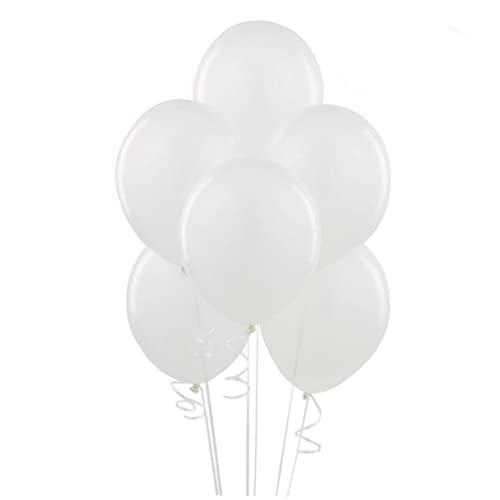 HOMOCONO 50 Stück Latex Luftballons Weiß Runde Form Perfekte Dekoration Für Geburtstag Hochzeit Party Und Feierlichkeiten Ideal Für Kreative Arrangements Und Festliche Anlässe von HOMOCONO