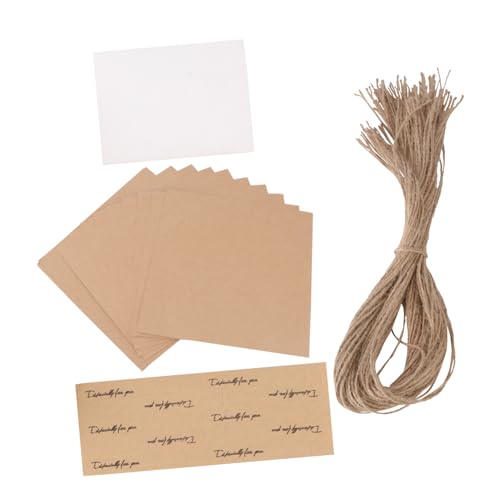 HOMOCONO 50PCS Vintage Kraftpapier Geschenkkarten Mit Blumenhalter Für Hochzeitsfeiern Kreative Geschenkboxen Für üßigkeiten Und Ideales Tischdekor von HOMOCONO