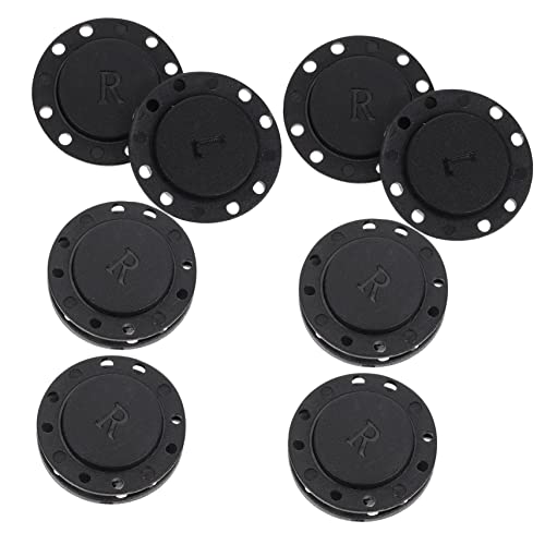 HOMOCONO 6 Paare Magnetische versteckte Schnalle Knöpfe in Puppenfarbe Magnetknöpfe für Kleidung Knöpfe nähen vorhänge vorhang magneten Druckknöpfe für Kleidung Geldbeutelmagnet Nylon Black von HOMOCONO