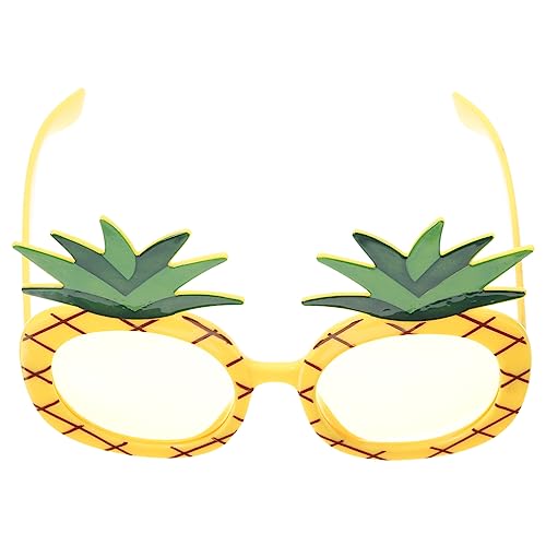 HOMOCONO Ananas Gläser Ananas-Brille tropische Dekorationen tropische Partybrille faschingsbrille karnevalsbrille schnapsgläser Praktische Partybrille Sonnenbrille aus Kunststoff Abs von HOMOCONO