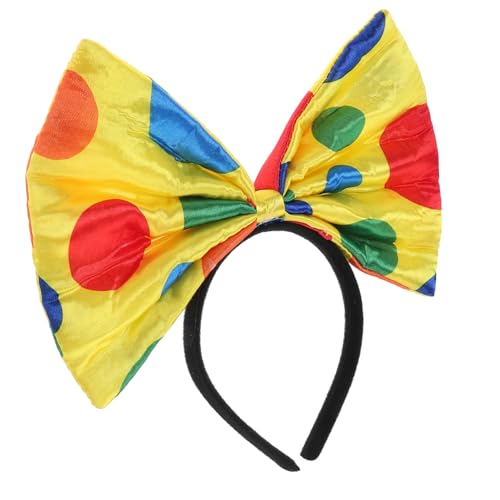 HOMOCONO Clown Haarreif Mit Schleife Lustige Kopfbedeckung Für Erwachsene Polka Dot Haarschmuck Für Karneval Halloween Und Partys von HOMOCONO