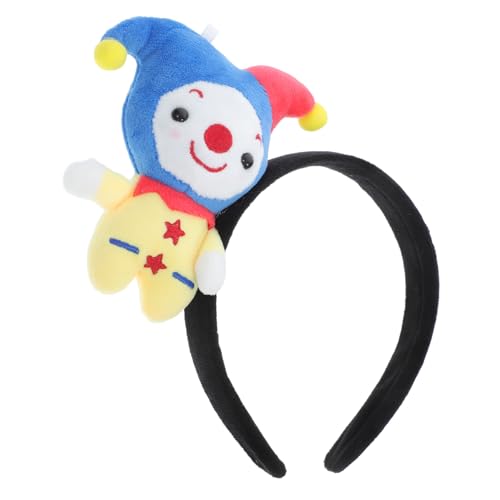 HOMOCONO Clown Stirnband Clown Hüte Clown Perücke Clown Kostüm Alberne Hüte Zirkus Haarteil Clown Zubehör Clown Schuhe Regenbogen Stirnband Haarband Stirnbänder Halloween von HOMOCONO