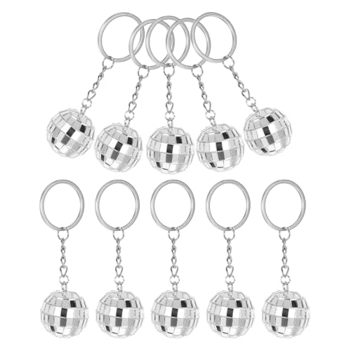 HOMOCONO Disco Ball Schlüsselanhänger Ornament Spiegelkugel Für Weihnachten Und Partys Adorable Und Kompakte Dekoration Für Taschen Und Schlüsselbund von HOMOCONO