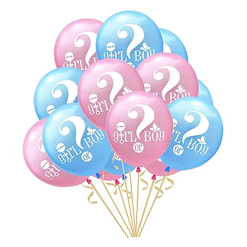 HOMOCONO Gender Reveal Ballons Kreative Party Dekorationen Mit 5 Blauen 5 Und 5 Gemischten Konfetti Ballons Für Babyparty Und Feierlichkeiten von HOMOCONO