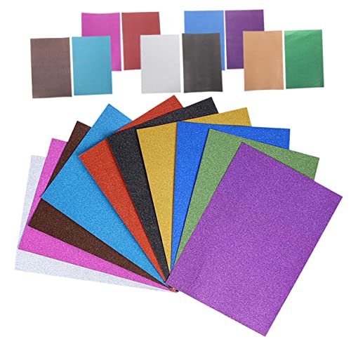 HOMOCONO Glitzer Bastelpapier A4 Glänzende Glitter Papiere DIY Handwerksmaterial Für Kreative Bastelprojekte Und Kartenherstellung von HOMOCONO