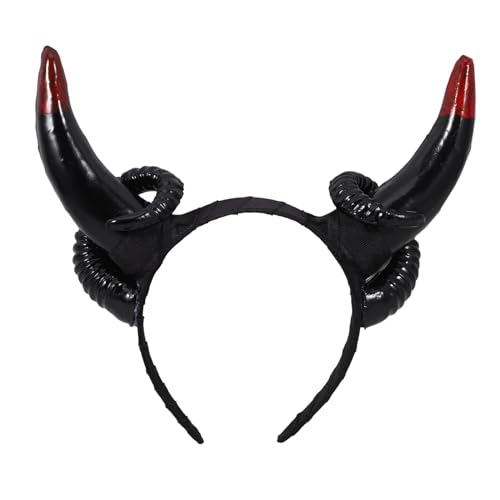 HOMOCONO Halloween Horn Stirnband Horn Stirnband Für Tanzparty Stirnbänder Für Frauen Halloween Stirnband Damen Haar Accessoires Hörner Stirnband Für Party Teufelshörner Stirnband von HOMOCONO