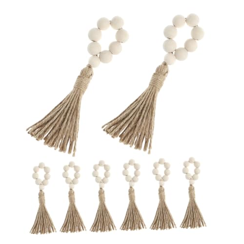 HOMOCONO Handgefertigte Serviettenringe Aus Holzperlen Rustikale Tischdekoration Für Hochzeiten Partys Und Besondere Anlässe Elegante Serviettenhalter Für Boho Style Tischsets von HOMOCONO