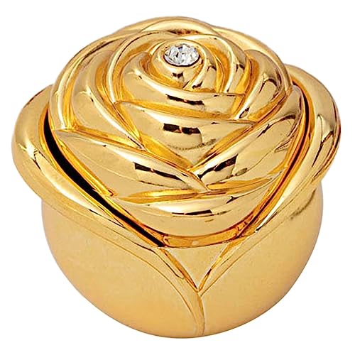 HOMOCONO Kasten Rose Schmuckschatulle Vintage-schmuck Halter Geschenkboxen Für Schmuckständer Antragsring Rosenring Rosenblüten-ringetui Ringetuis Golden Wolle Aus Zinklegierung von HOMOCONO