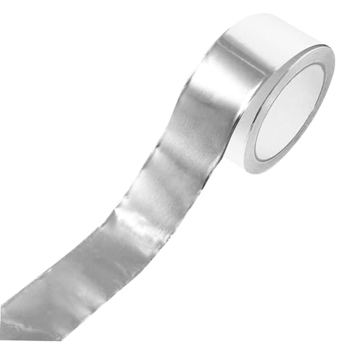 HOMOCONO Klebeband Selbstklebendes Aluminiumfolie Tape x 50mm Vielseitig Einsetzbar Für Abdichtung Und Abschirmung Hochtemperaturbeständig Stark Haftend Ideal Für von HOMOCONO