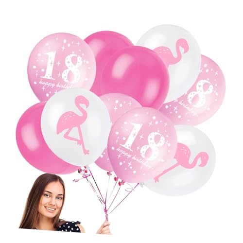 HOMOCONO Latex Ballons Pink Flamingo Geburtstagsdeko Für 18 Geburtstag Party Supplies Und Dekorationen Für Geburtstagsfeiern von HOMOCONO