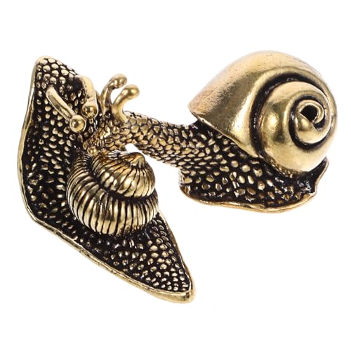 HOMOCONO Messing Schnecke Handwerk Mini Desktop Ornament Schnecke Ornamente Für Home Decor Retro Stil Schnecke Figur von HOMOCONO