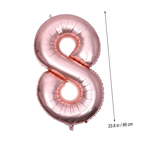 HOMOCONO Rosé Nummer 80 Ballon Deko Für Geburtstag Und Jubiläumsfeiern Jumbo Folienballons Als Fotorequisiten Für Partys Und Festlichkeiten von HOMOCONO