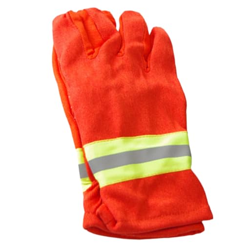 HOMSFOU 1 Paar Feuerhemmende Isolierhandschuhe Wasserdicht Brombeere schützend security handschuhe safety gloves Notfall-Rettungshandschuhe hitzebeständiger Outdoor-Handschuh Baumwollgarn von HOMSFOU