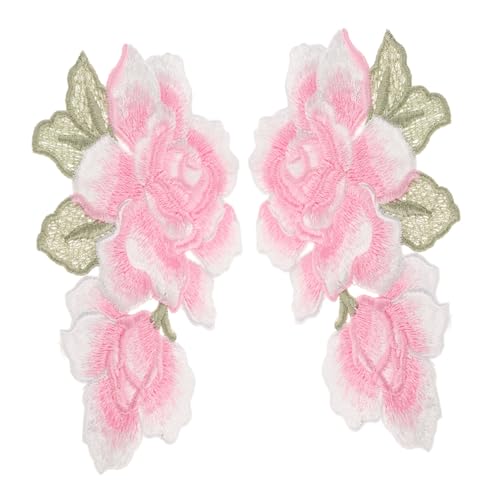 HOMSFOU 1 Paar Stickpatches Zum Aufnähen Name Pfingstrosenblumen Bestickte Innendekorationsform Für Applikationen Blüten Kleidungspatches Stoffpatches Taschenpatches Rosa HOMSFOU 1 Paar Stickpatches Zum Aufnähen Name Pfingstrosenblumen Bestickte Innendekorationsform Für Applikationen Blüten Kleidungspatches Stoffpatches Taschenpatches Rosa von HOMSFOU