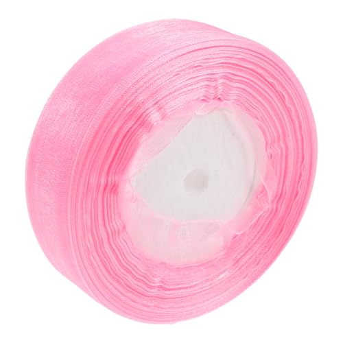 HOMSFOU 1 Rolle Verpackungsband Organza-Chiffonband Valentinstag Band breites Tüllband Valentinsband dekorative Wickelbänder Band für Hochzeitseinladungen Bandhalsband Rosa HOMSFOU 1 Rolle Verpackungsband Organza-Chiffonband Valentinstag Band breites Tüllband Valentinsband dekorative Wickelbänder Band für Hochzeitseinladungen Bandhalsband Rosa von HOMSFOU